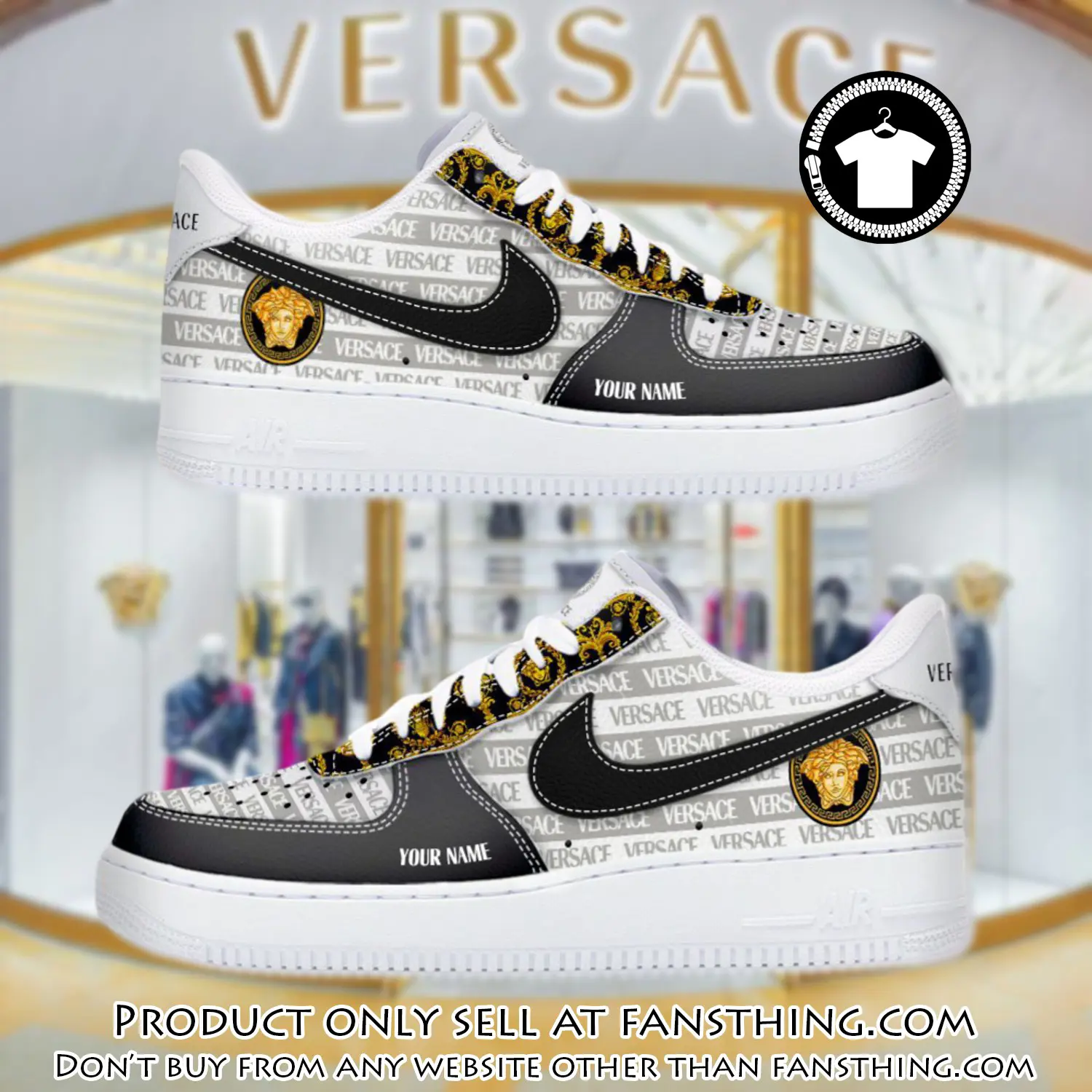 Personalized versace luxury air force 1 sneakers limited af1 shoes oaf1019 fst4522545